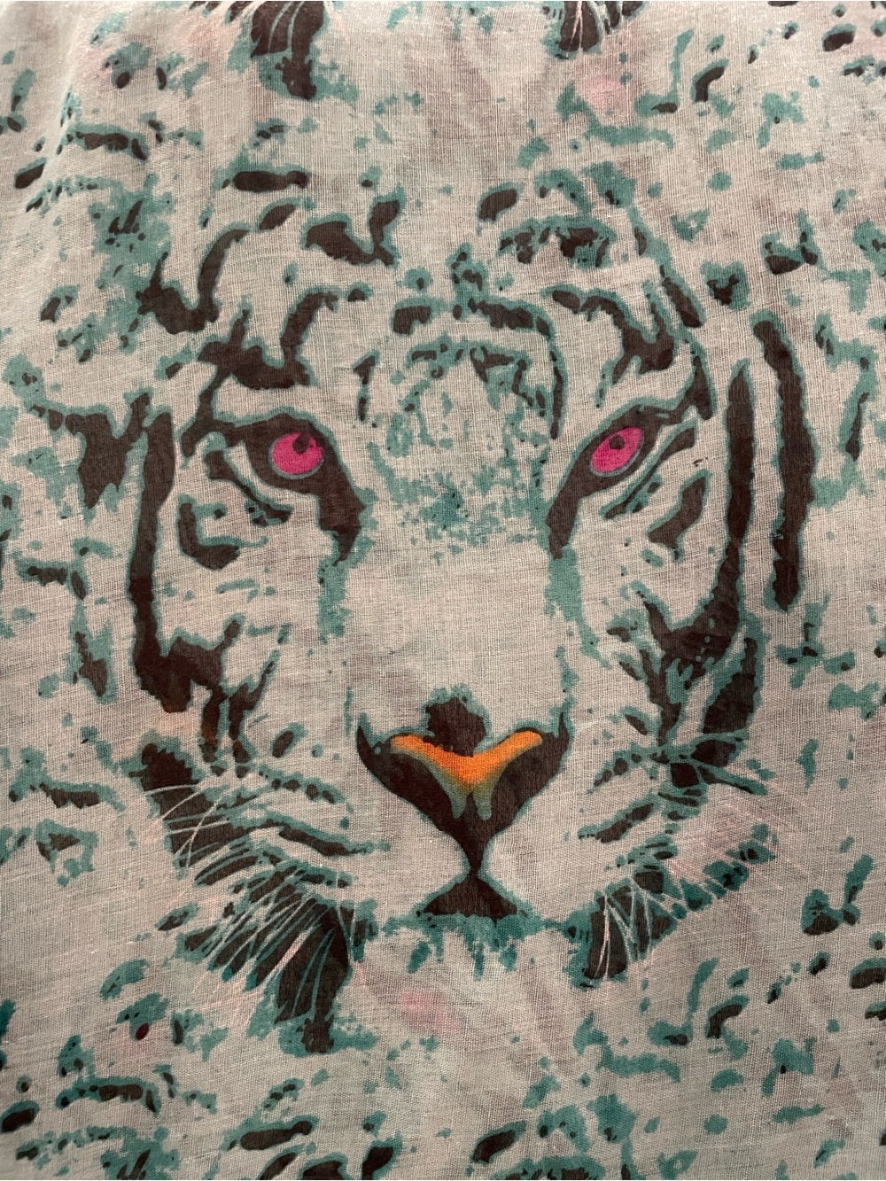 🦋 Vintage Abstract Tiger Face wild cat Graphic Infinity Scarf